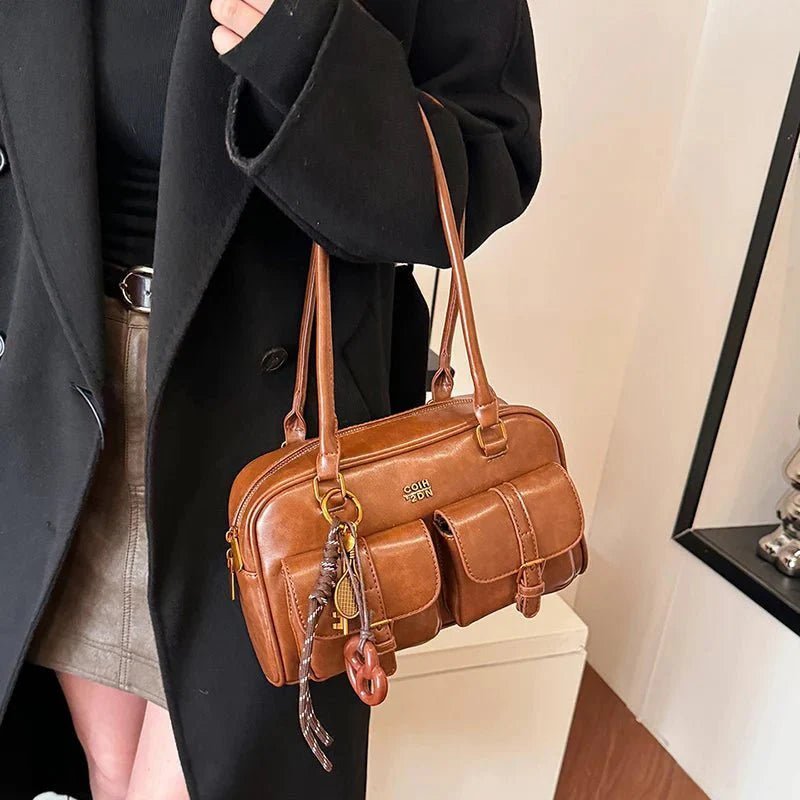 SOERA Liza Multi-Pocket Handbag - Handbags - 3256809004989338-;ww1756169202818253243 Dark Brown