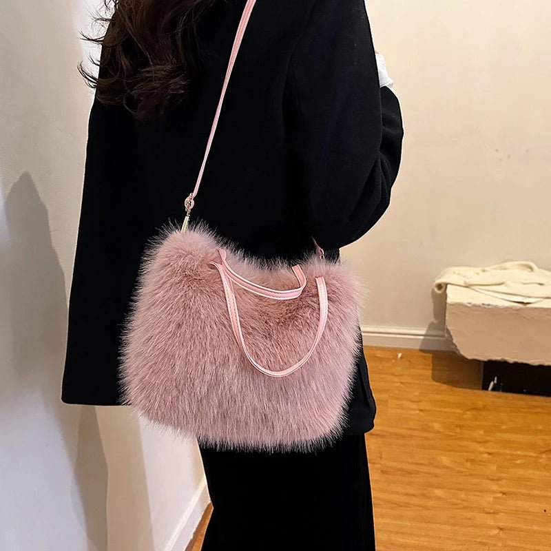 SOERA Maricar Faux Fur Crossbody Bag - Handbags - 3256807618181182-;PR1765284569912413188 Pink