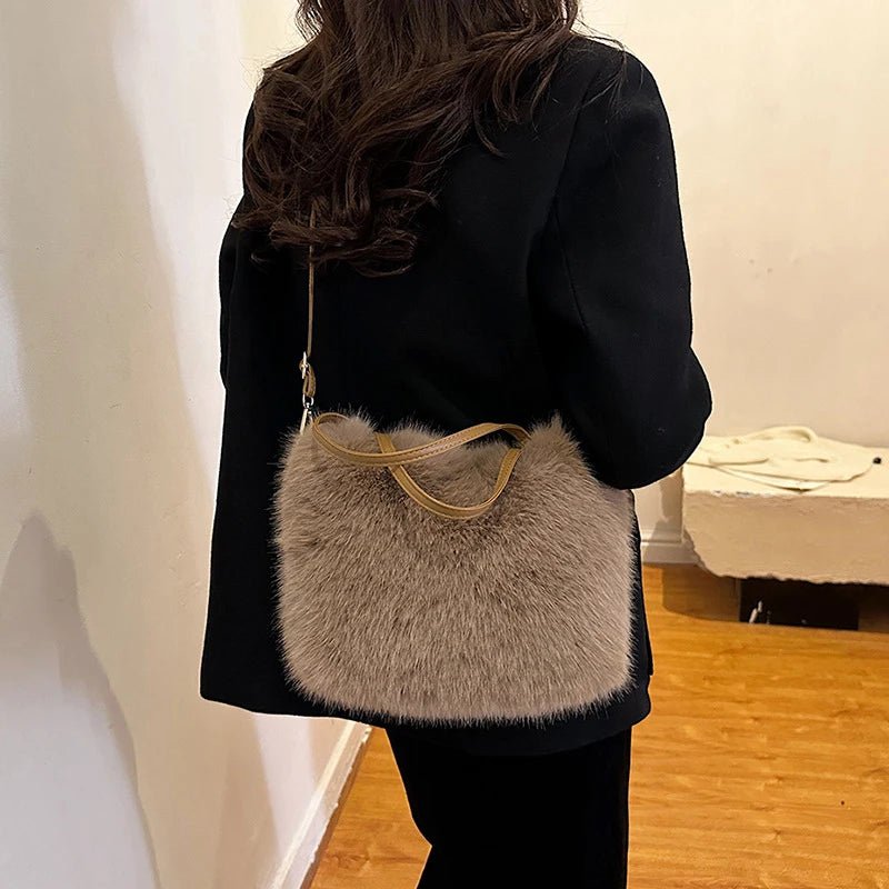 SOERA Maricar Faux Fur Crossbody Bag - Handbags - 3256807618181182-;yf1765284569911869151 Brown