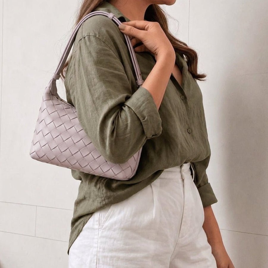SOERA Mica Mini Woven Bag - Handbags - Soera-Mica-Mini-Woven-Bag-Burgundy Burgundy