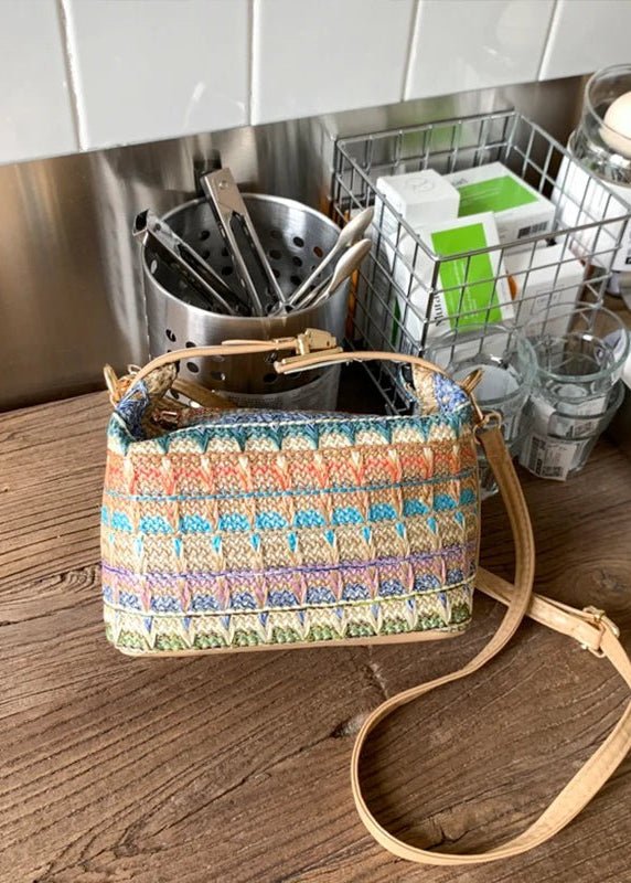 SOERA Raphaela Woven Raffia Sling Bag - Handbags - 1005009607229453-;aq1774869390937316705 Light Blue