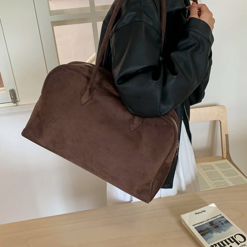 SOERA Sandra Suede Tote Bag - Handbags -  Coffee One Size