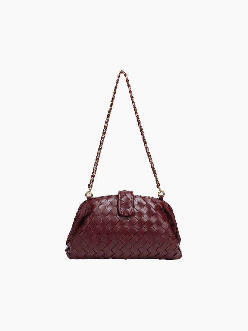 SOERA Tessa woven clutch - Handbags - Soera-Tessa-bag-burgundy Burgundy