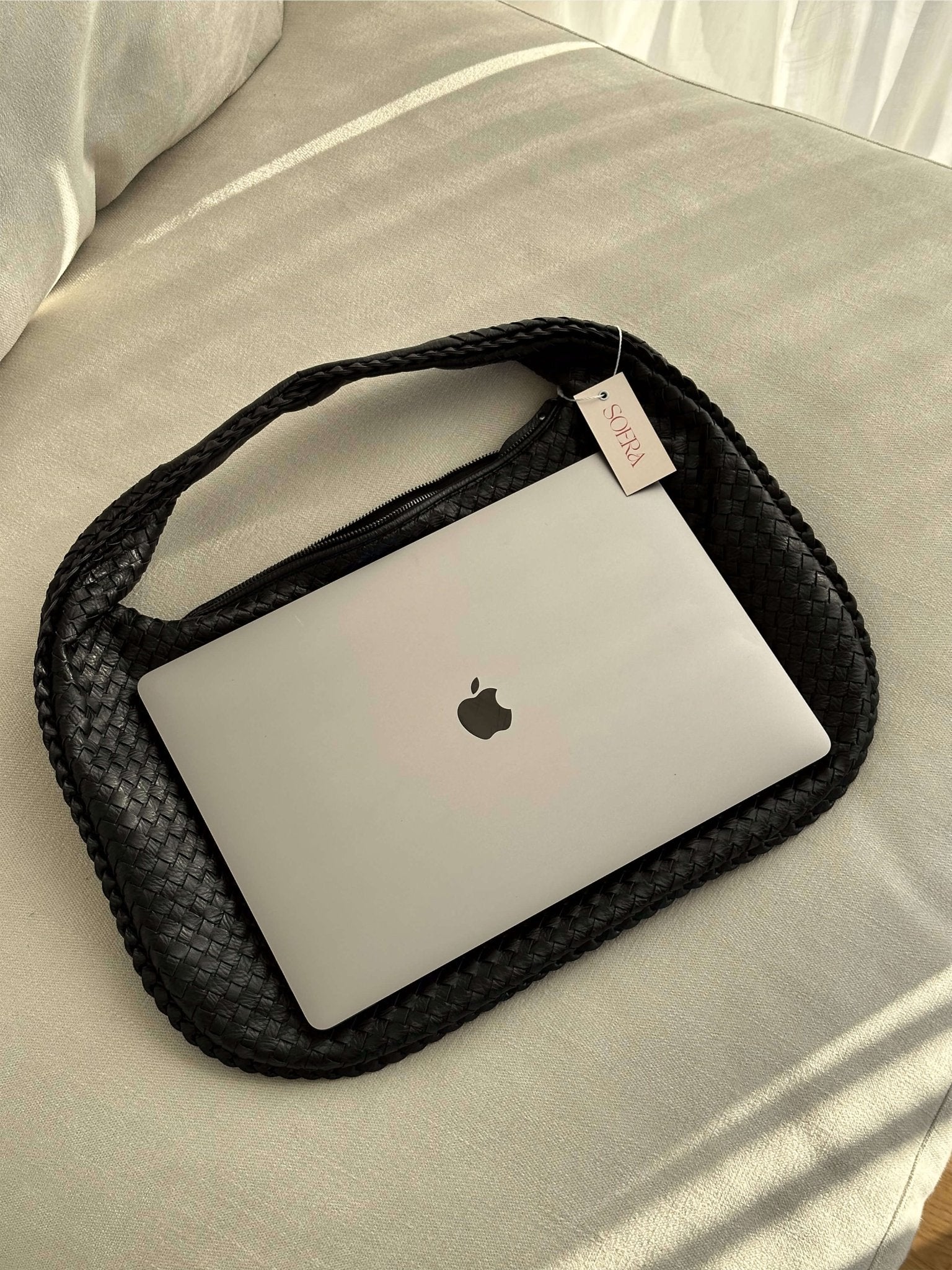 SOERA Woven bag XL - Handbags - DBAD2-QL367005 black