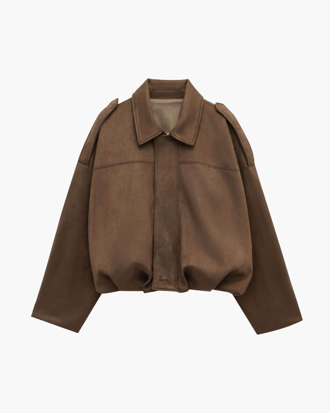 SOERA Constance Faux Suede Bomber Jacket - Jacket - SOERA-680707-S-BROWN-19651 Brown S
