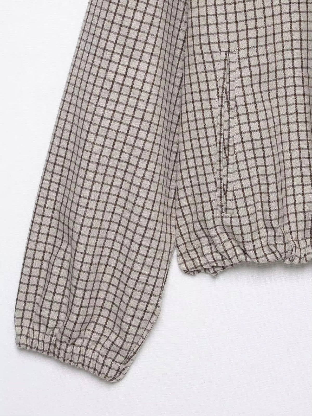 SOERA Daniela Plaid Hooded Cropped Jacket - Jacket -  L