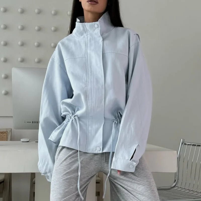 SOERA Esther Stand Collar Jacket - Jacket - SOERA-381763-BLU-M-90915 Blue M