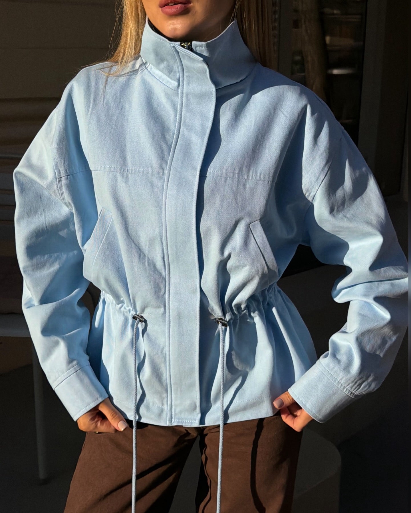 SOERA Esther Stand Collar Jacket - Jacket - SOERA-381763-BLU-S-58147 Blue S