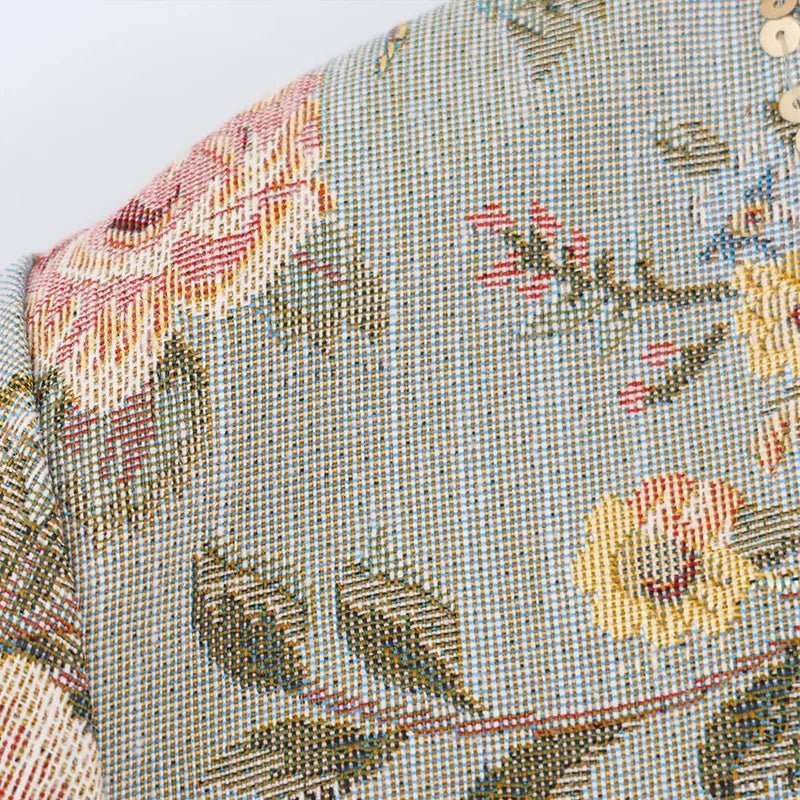 SOERA Laura Vintage Jacquard Cropped Jacket - Jacket - SOERA-203779-PIC-XS-16579 XS