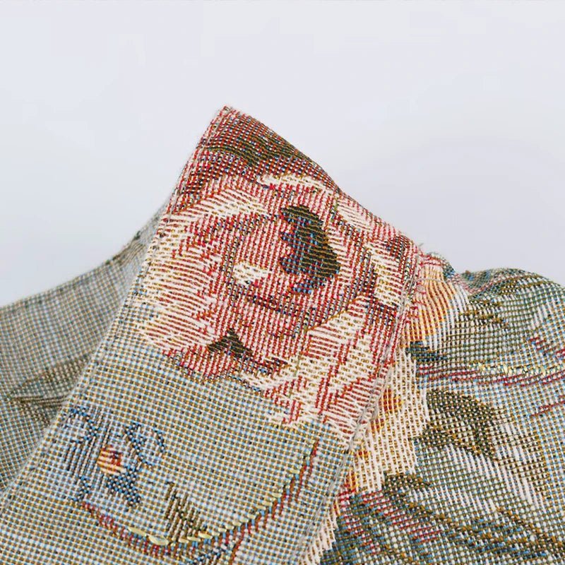 SOERA Laura Vintage Jacquard Cropped Jacket - Jacket - SOERA-203779-PIC-XS-16579 XS