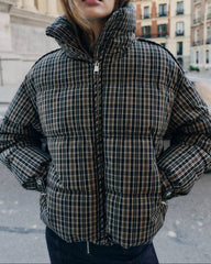 Monica Karierte Steppjacke