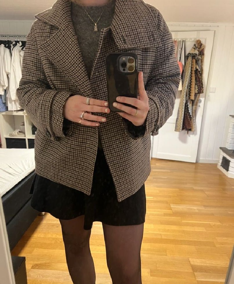 SOERA Nadia Houndstooth Buttoned Stand Collar Jacket - Jacket - SOERA-085571-ASP-M-52067 M