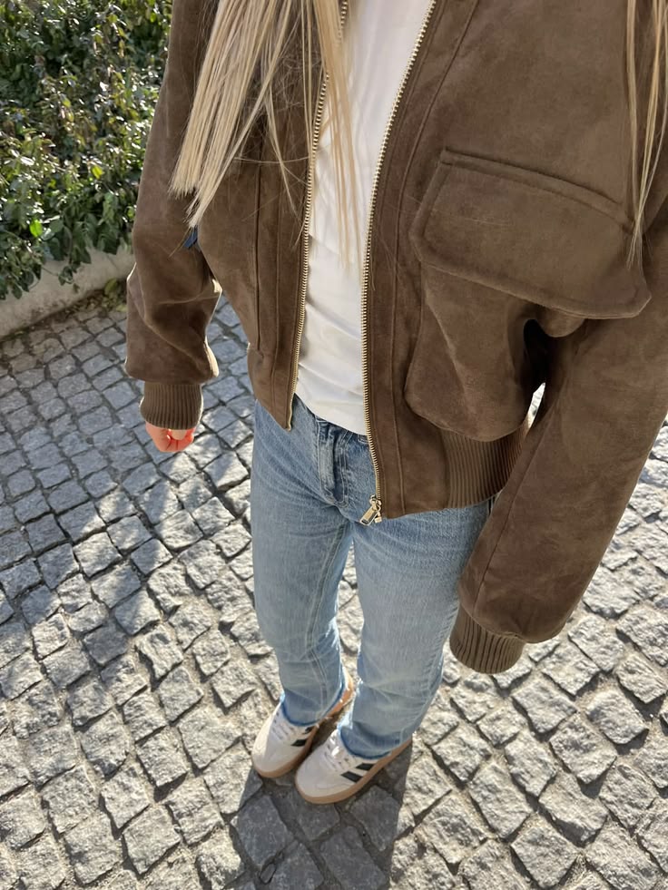 SOERA Natalie Faux Suede Bomber Jacket - Jacket - SOERA-593603-BRO-XS-57763 Brown XS