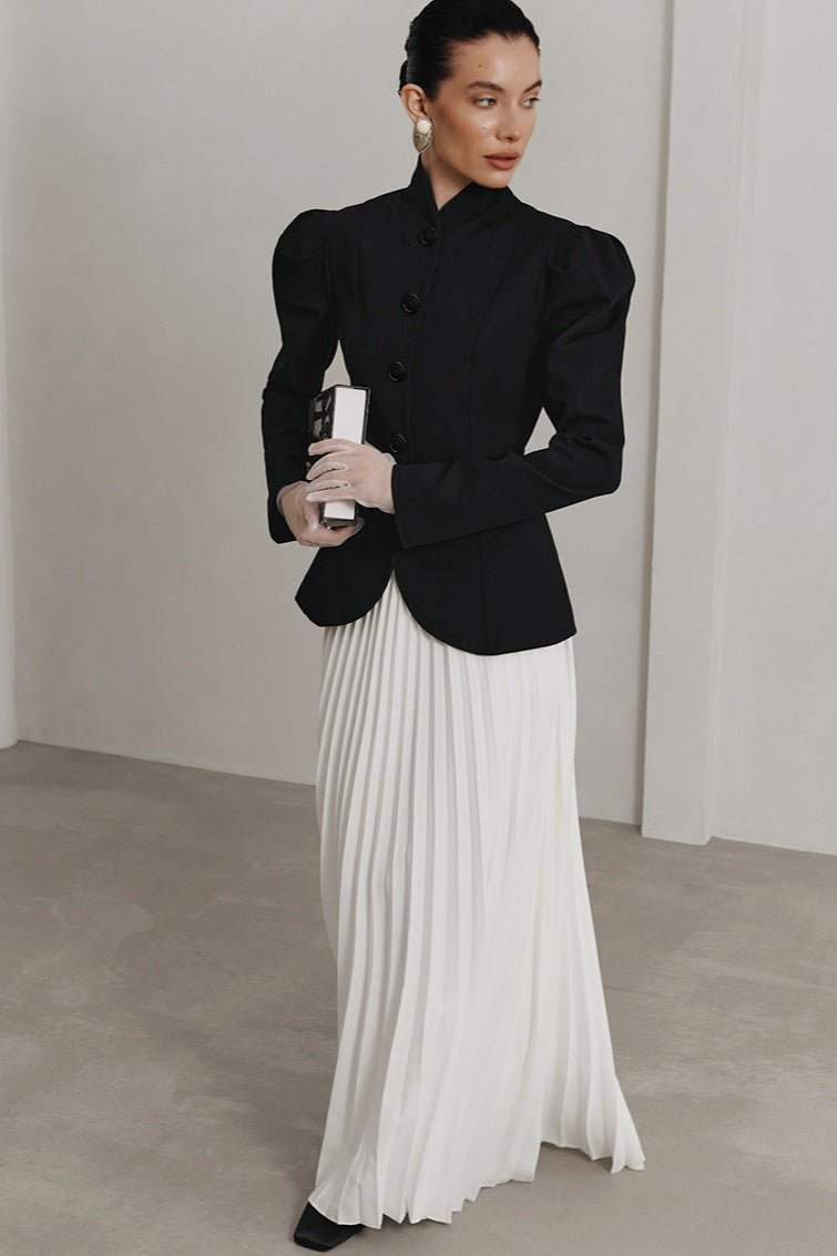 SOERA Aira Stand Collar Flared Blazer - Jackets - HO1770383550825792032 S