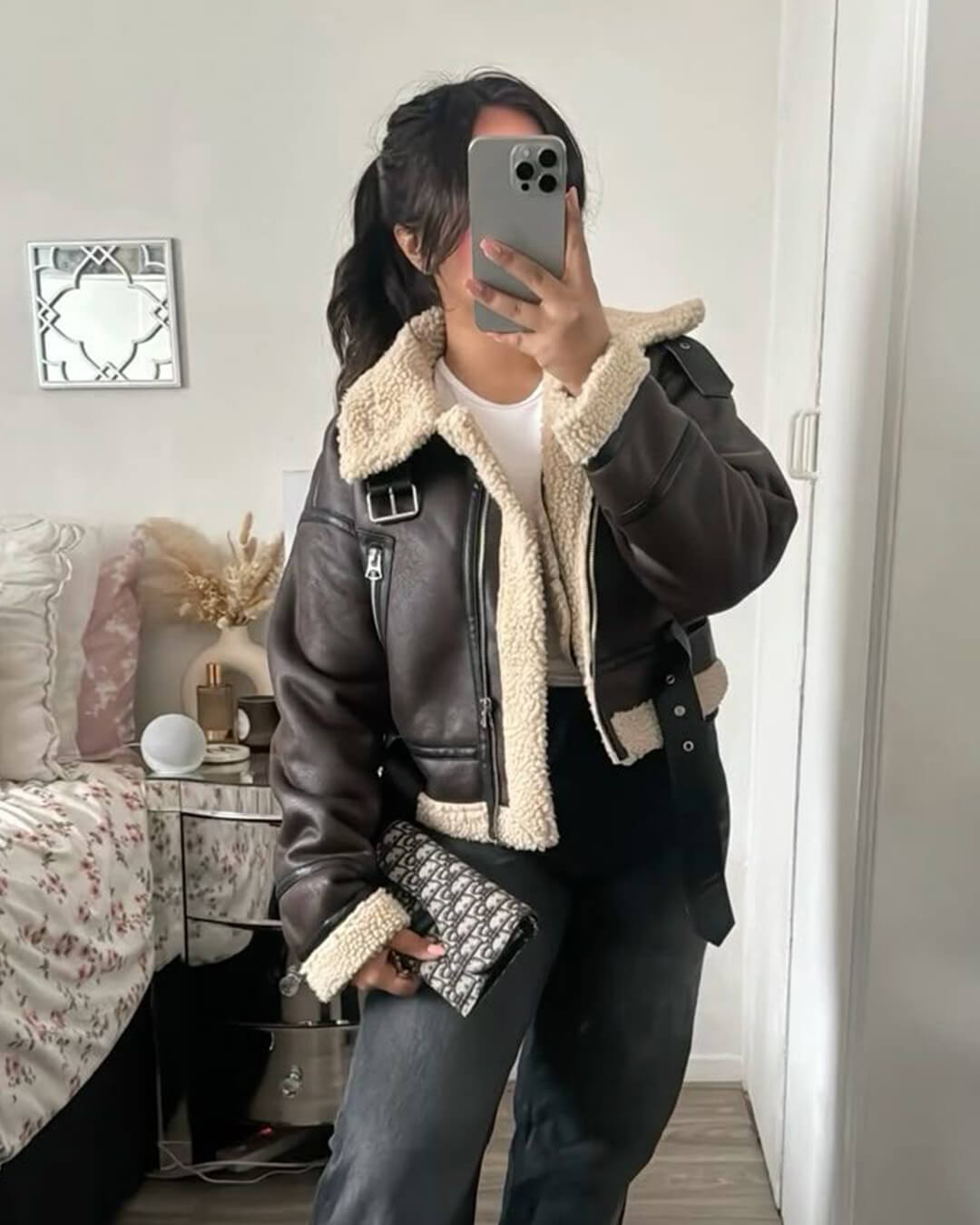 SOERA Elora Faux Leather Jacket - Jackets - 3256806656237115-;sY1765388021627947149 Brown M