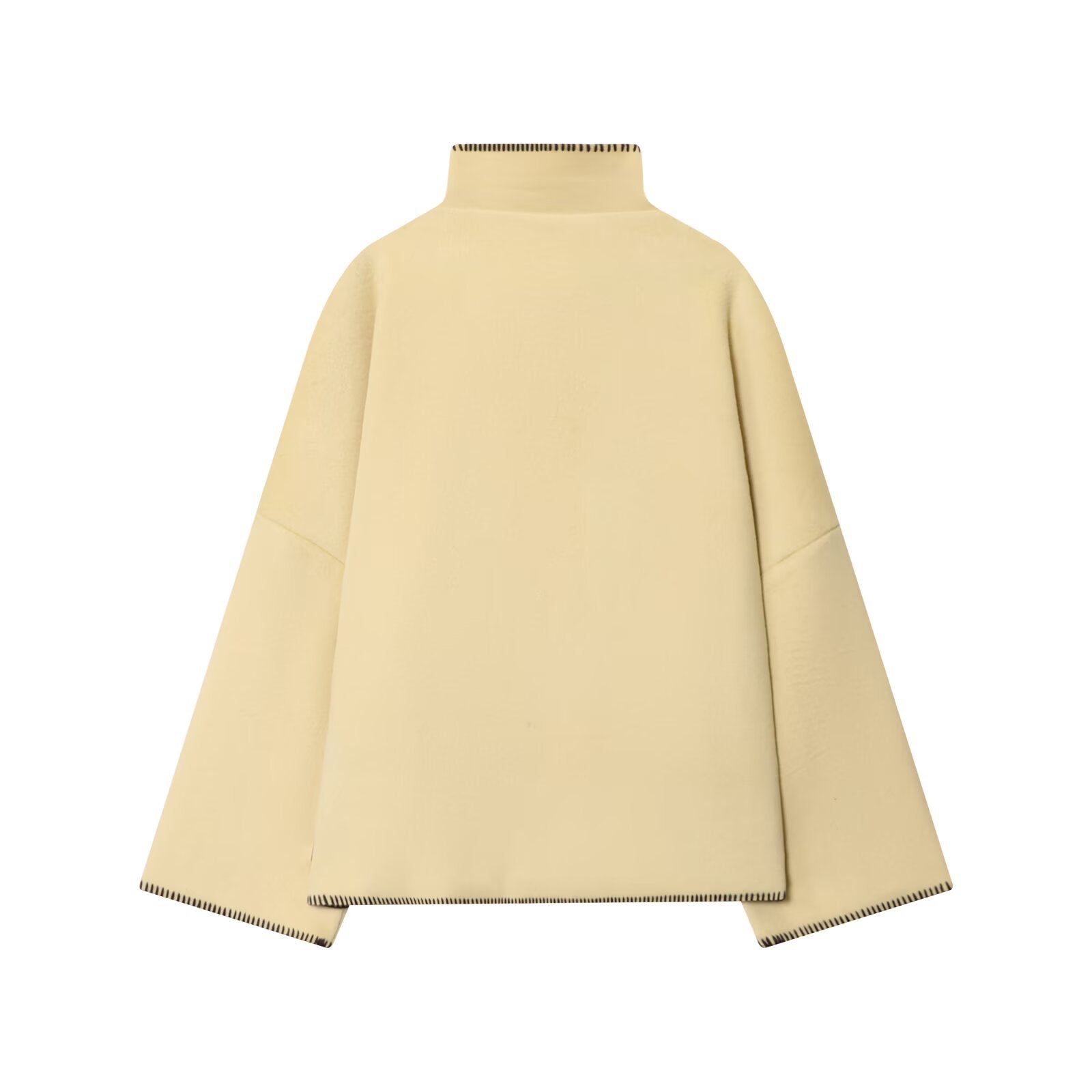 SOERA Emily High Neck Button Jacket - Jackets - VH1763304746538835725 Yellow L