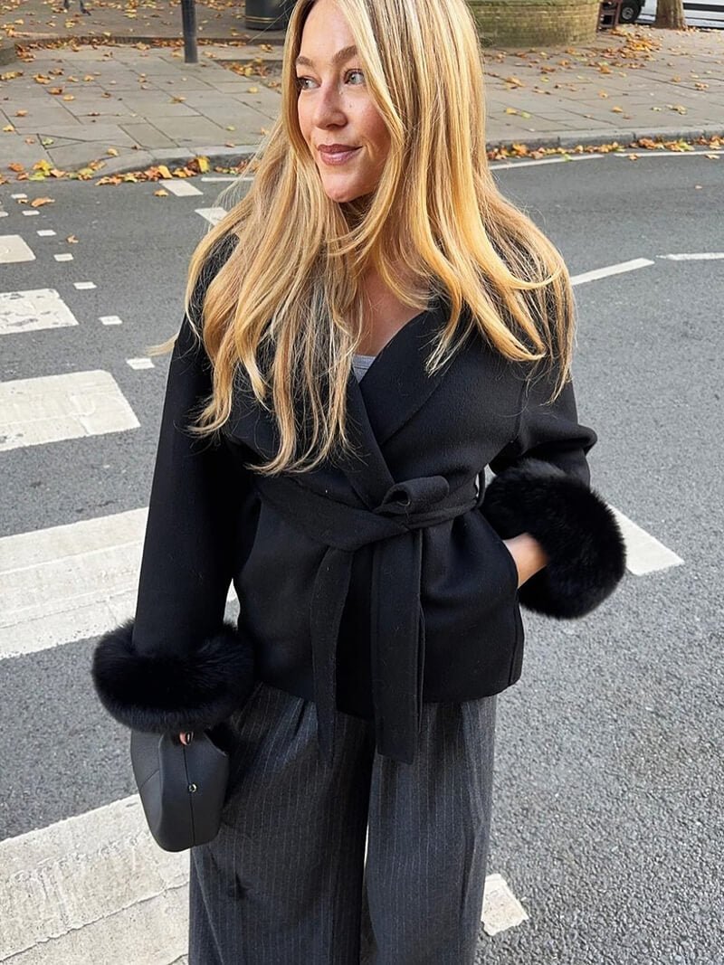 SOERA Grace Faux Fur Coat - jackets - Soera-Grace-Faux-Fur-Coat-Black/S Black S