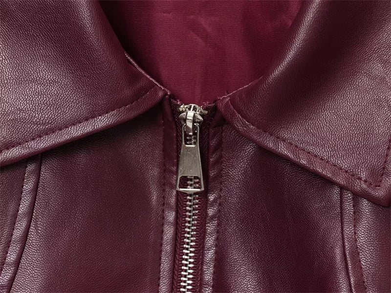 SOERA Harper Faux Leather Bomber Jacket - Jackets - uX1774532669740066881 M