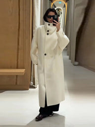 Juliana Mantel mit Stehkragen und langer Länge