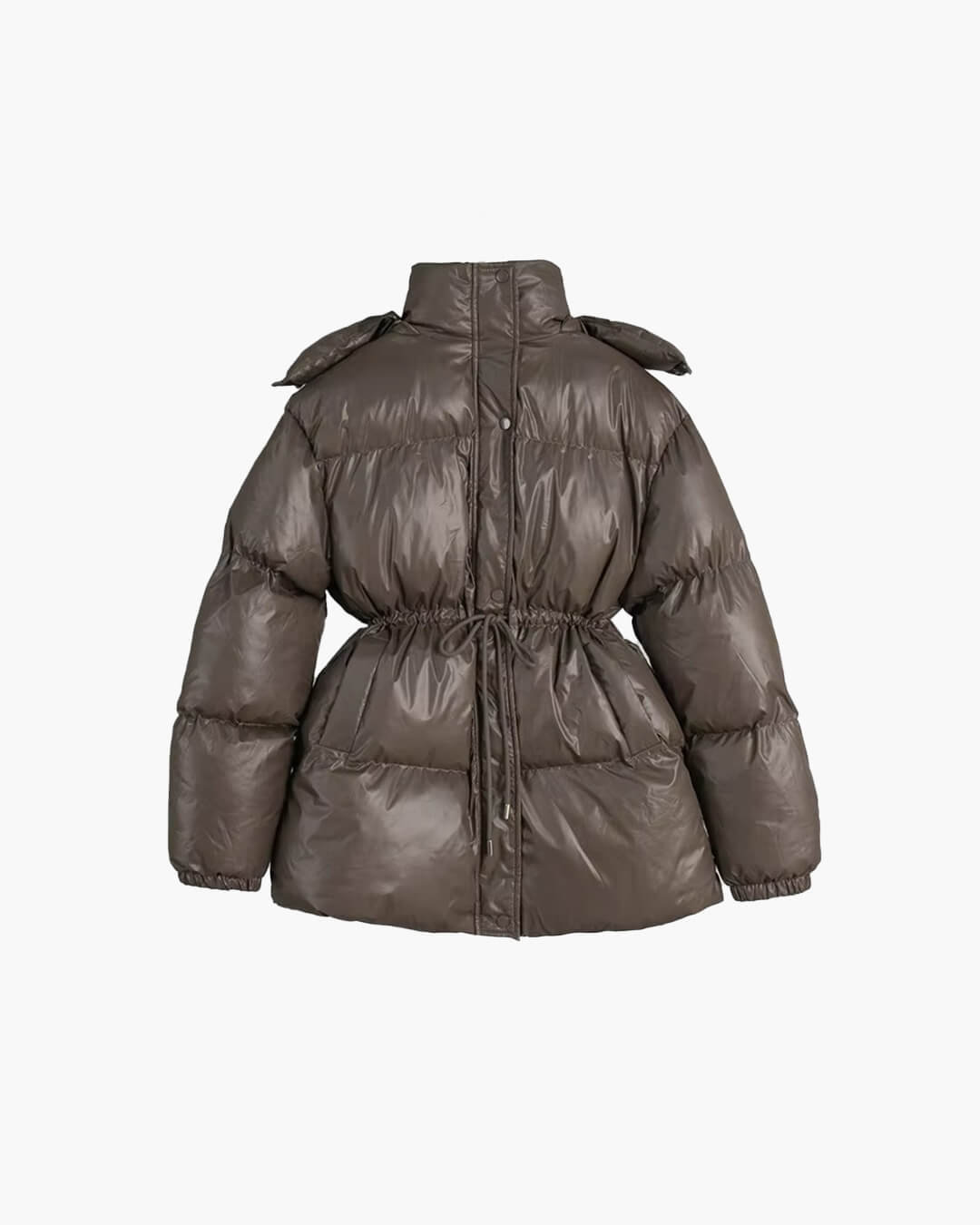 SOERA Lorie Drawstring Hooded Puffer Coat - Jackets - 1005010026834237-;Cy1761217546552801178 Brown L