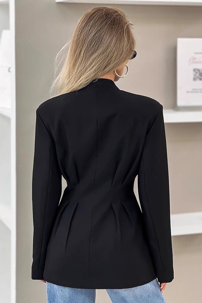 SOERA Margarita Pleated Blazer - Jackets - vB1770276357227100575 Black M