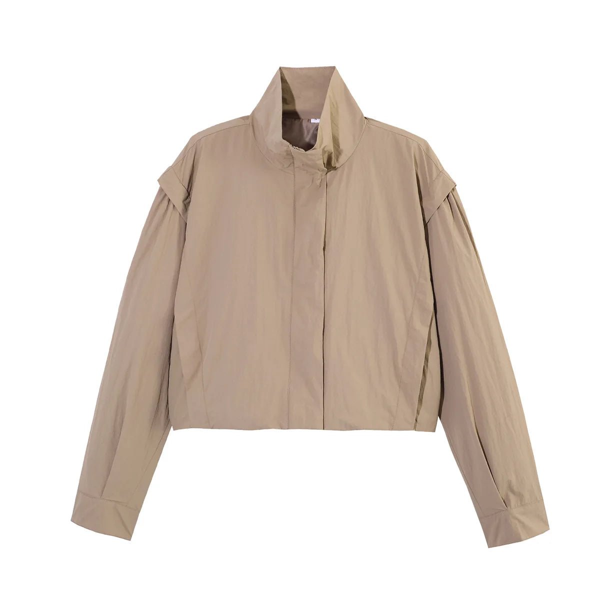 SOERA Melisande High Collar Cropped Jacket - Jackets -  Khaki XS