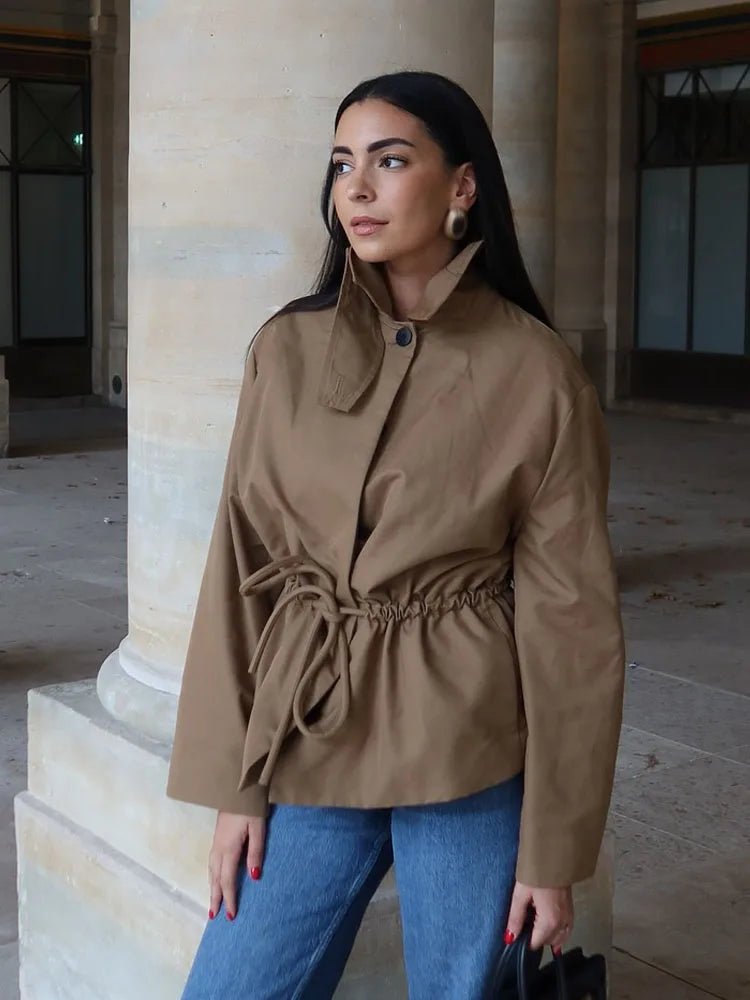 SOERA Minerva Lace Up Drawstring Jacket - Jackets - 1005009993477256-;at1773321573815346127 S