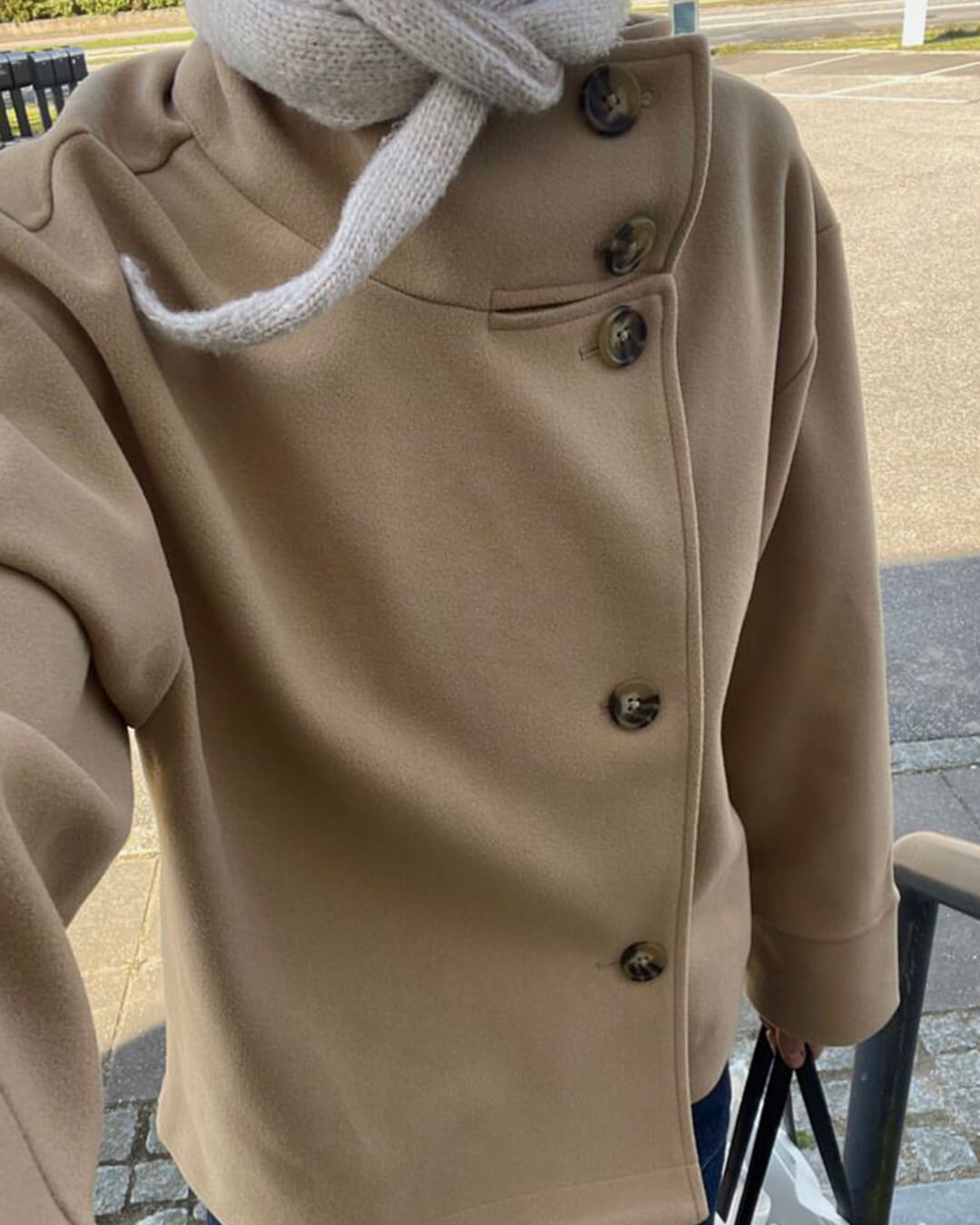 SOERA Rosalia elegant Jacket with Stand Collar - jackets -  Beige S