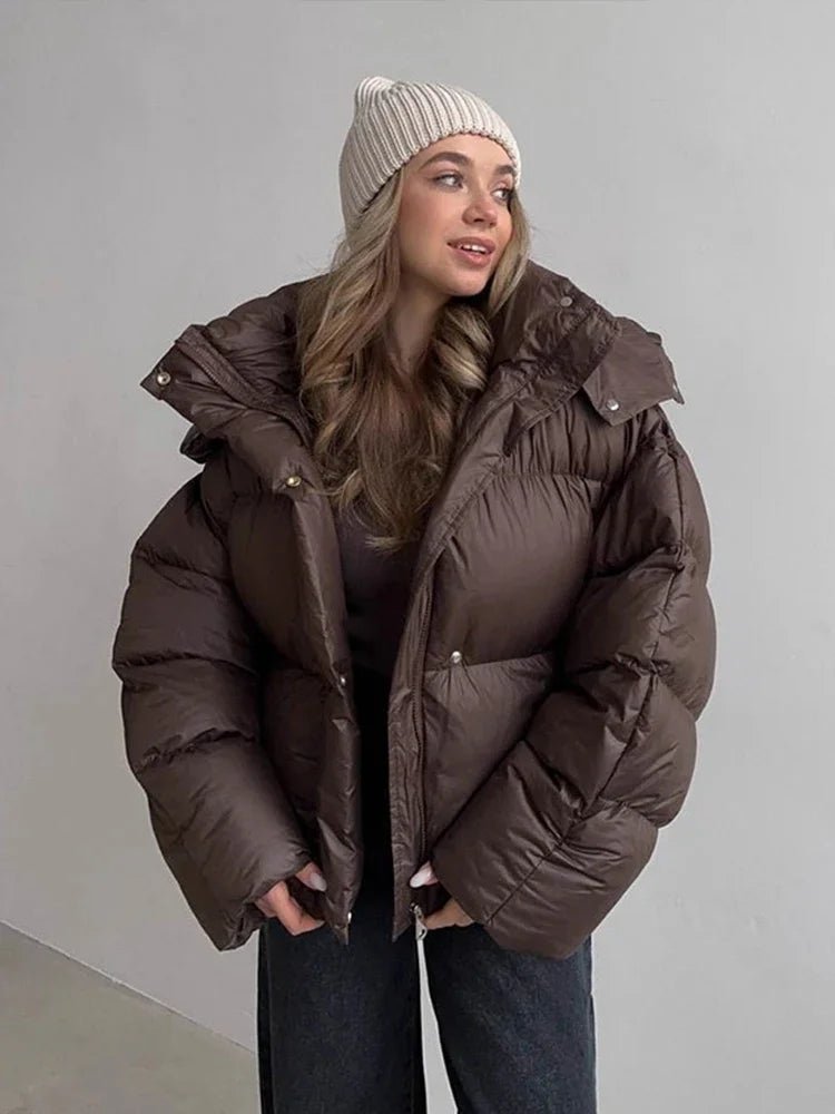SOERA Rosalie Puffer Jacket - Jackets - 1005010161863702-;gU1761217546081835829 Dark Brown S