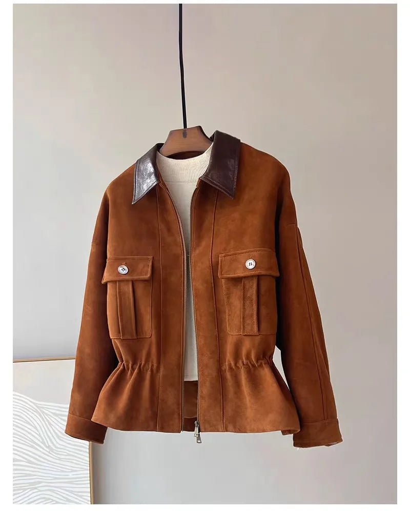 SOERA Sharmaine Slim Fit Suede Jacket - Jackets -  Orange S