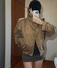 Valerie Kurzer Trench mit hohem Funnel-Kragen