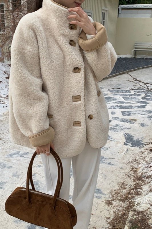 SOERA Vanya Stand Collar Faux Fur Coat - Jackets - dP1765731916179981265 Default