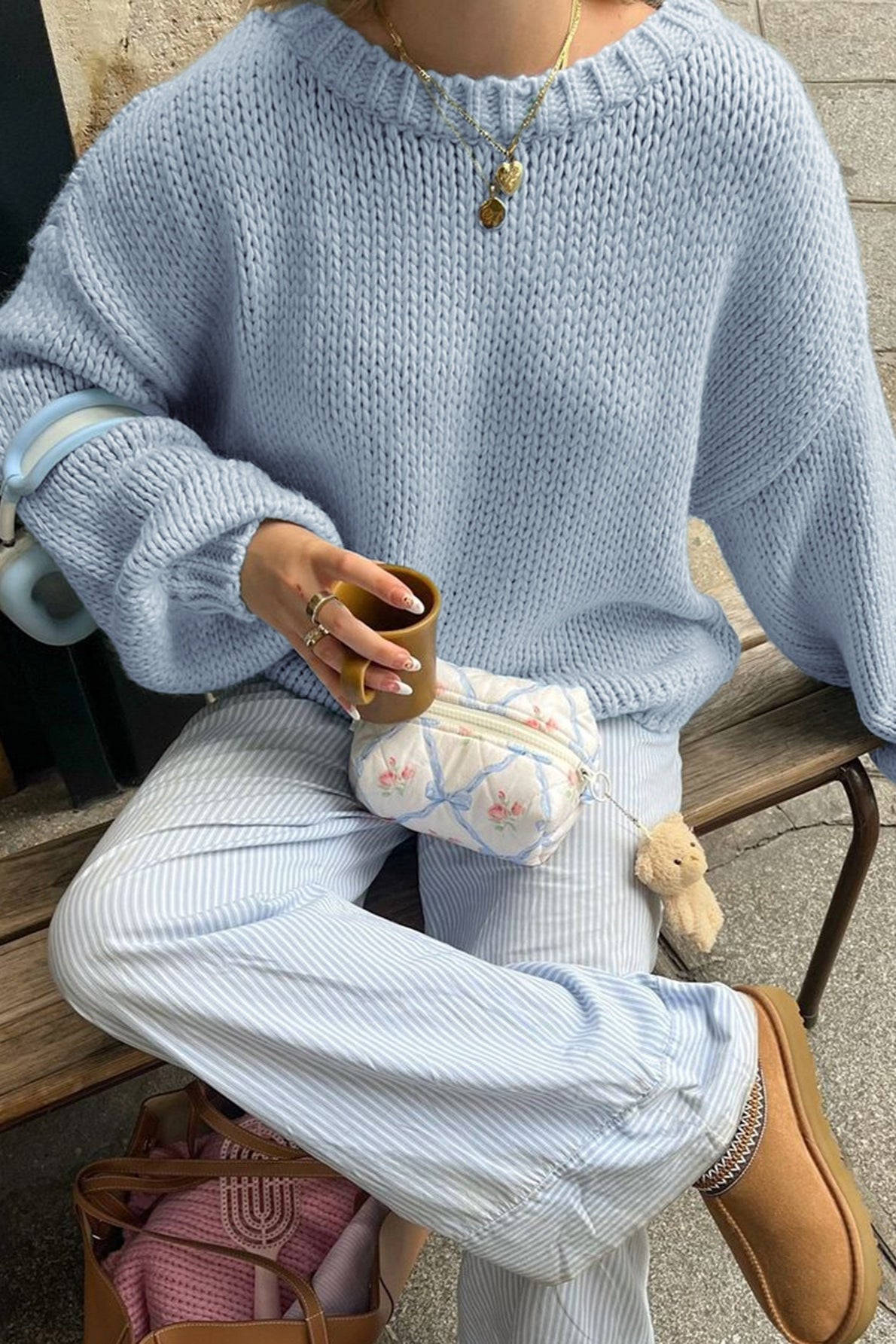 SOERA Zariah Loose Knit Sweater - Jackets - dx1765952739743809160 Blue S