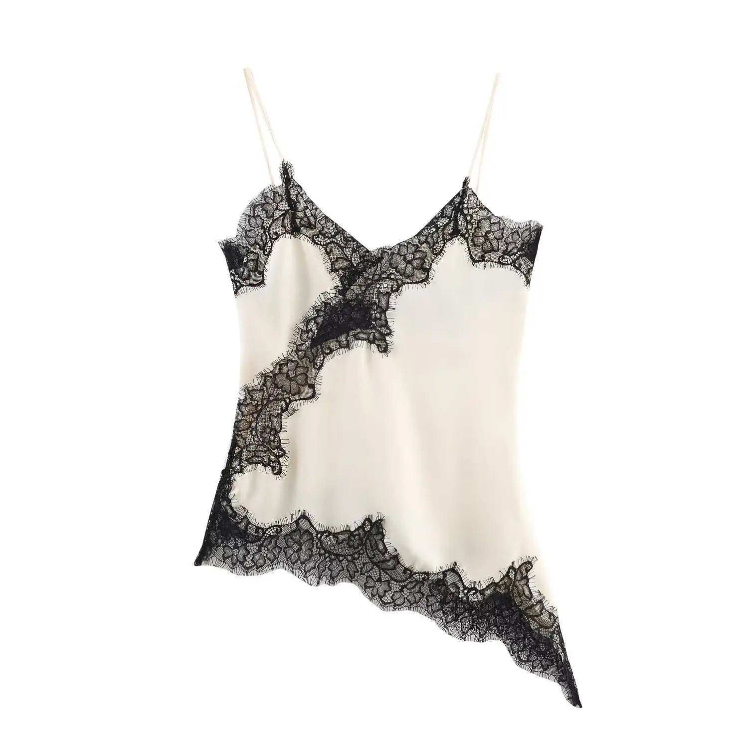 Top Cami in raso asimmetrico Kara