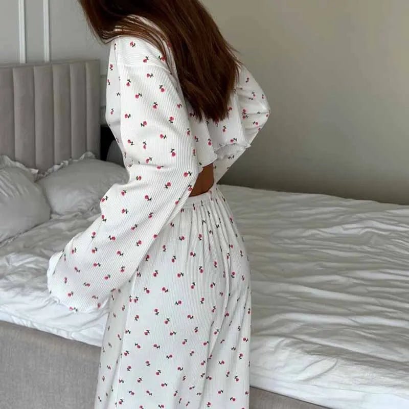SOERA Aiza Long Sleeve Floral Pajama Set - Matching Sets - 1005010463347751-;Ei1770619319009384431 S
