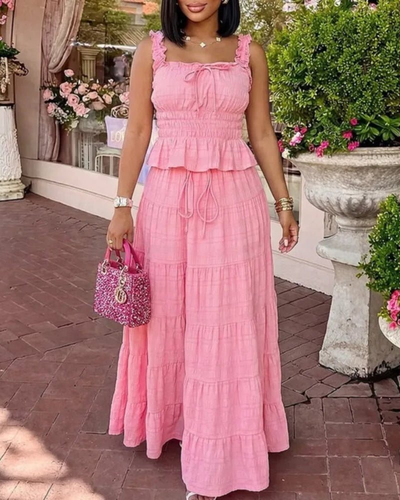 Bianca Boho Zweiteiler mit Rüschen