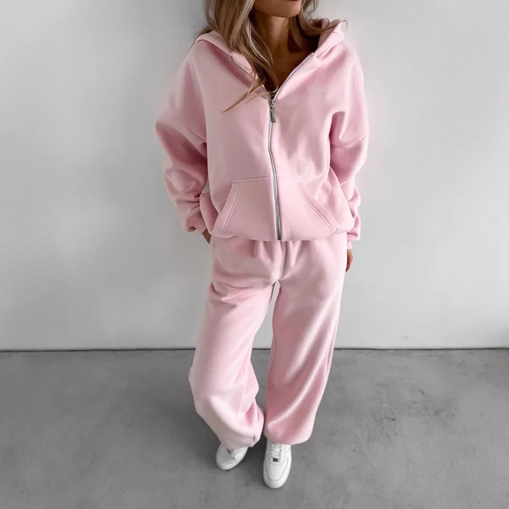 SOERA Cecilia Oversized Hoodie Track 2 Piece Set - Matching Sets -  Black S