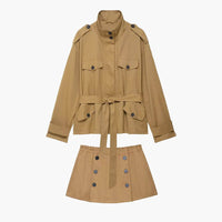 Ellie Giacca cinturata con collo alto e coordinato culotte
