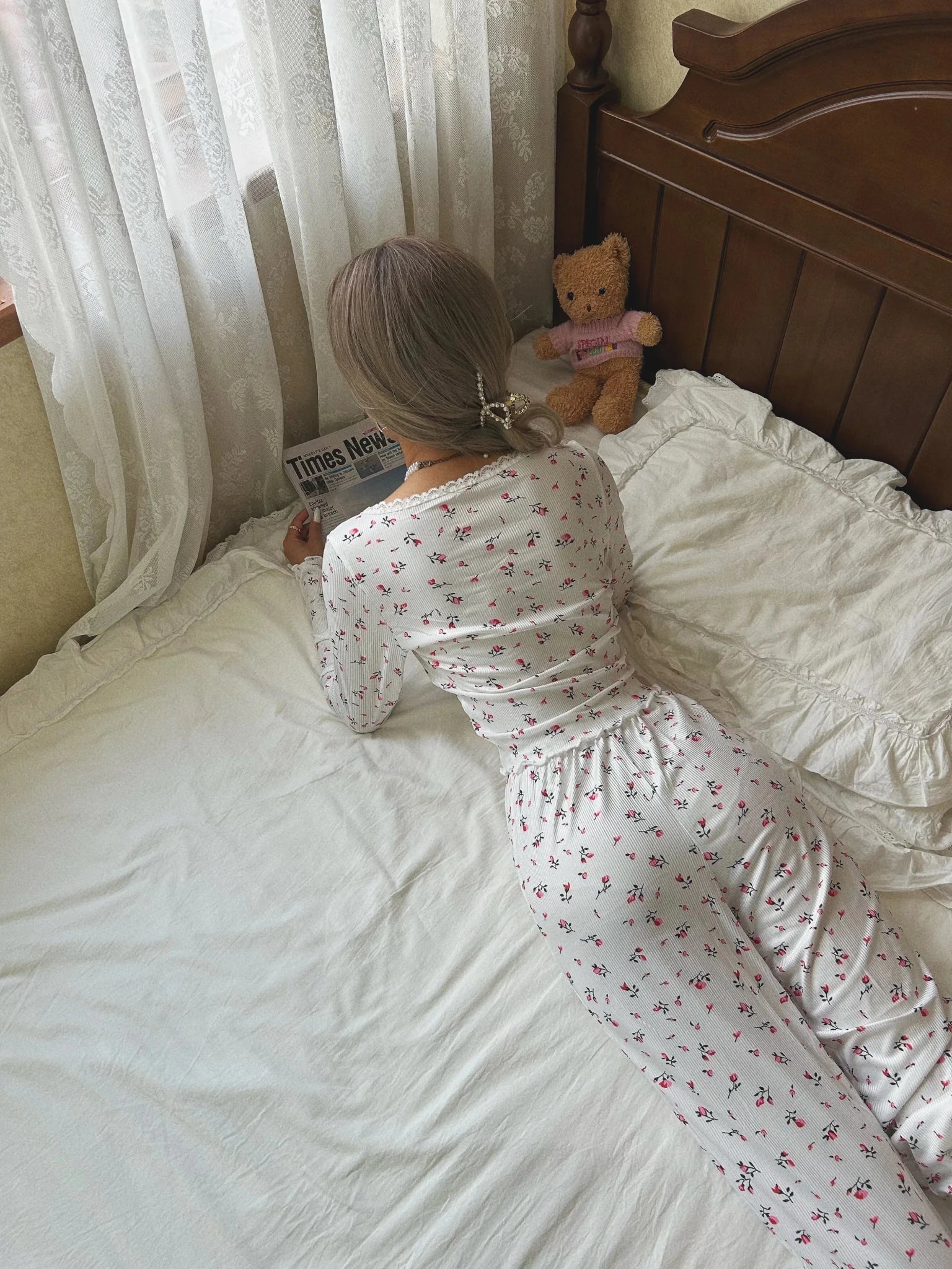 SOERA Long Sleeve Floral Pyjama Set - Matching Sets -  Top S