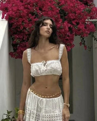 Margot Bohemian Crop Top Maxi Rock Set