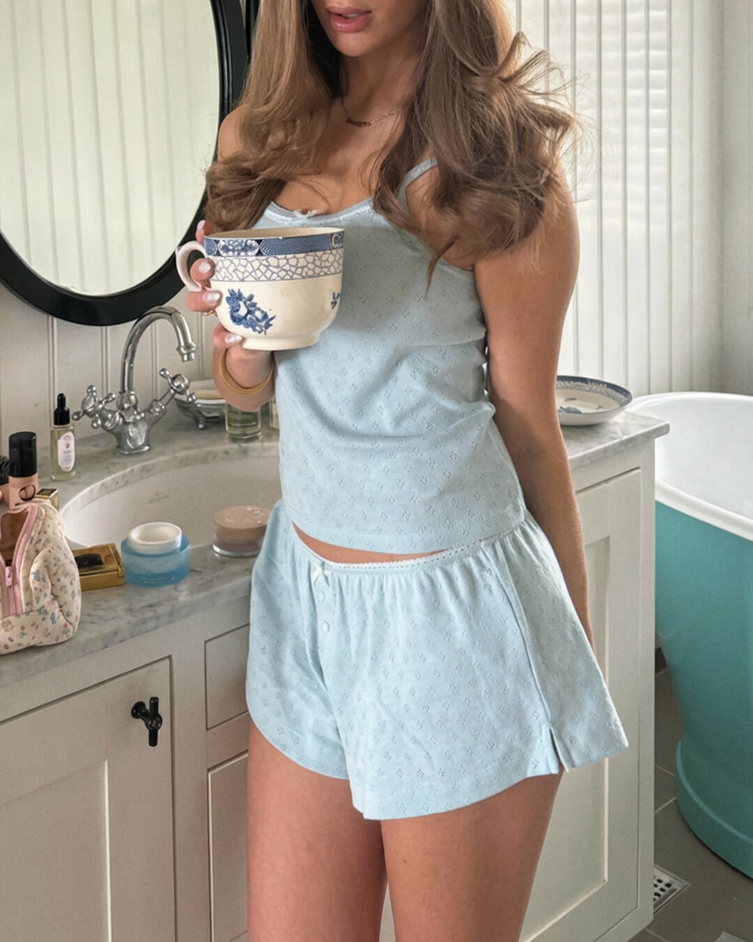 SOERA Sleeveless Top Pyjama Set - Matching Sets - 1005006235971524-;mK1769414230105003875 Sky Blue S