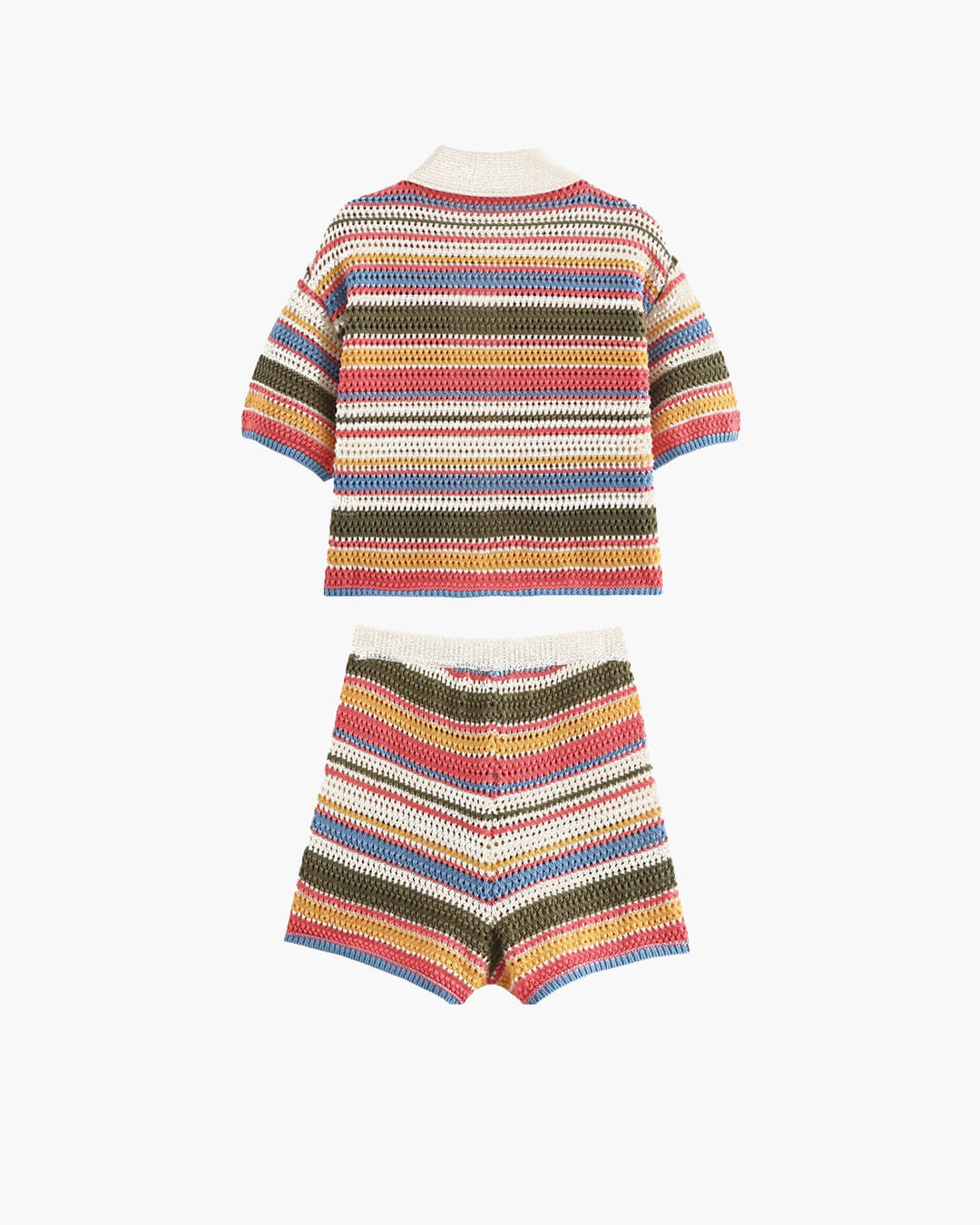 SOERA Sophie Striped Crochet Co-ord Set - Matching Sets - SOERA-995651-TWI-M-24611 Twilight M