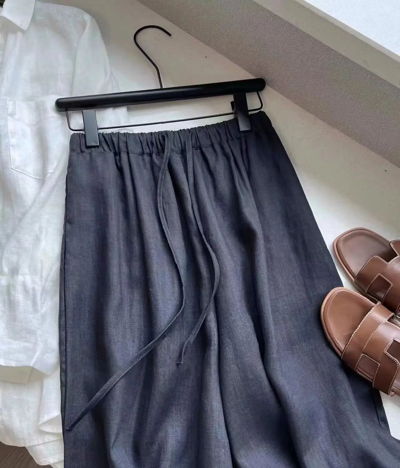SOERA Kendall Wide Leg Linen Pants - Pants - 1005008535976378-;GI1774621567409367009 White S