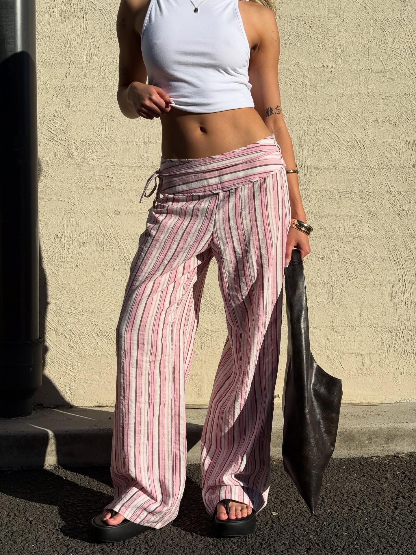 SOERA Sienna Striped Palazzo Pants - Pants - SOERA-598979-DEF-OS-52612 Pink/White M