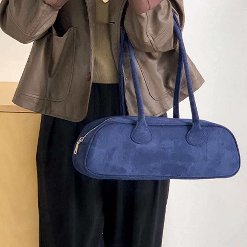 Pauleen Baguette Wildleder Tasche