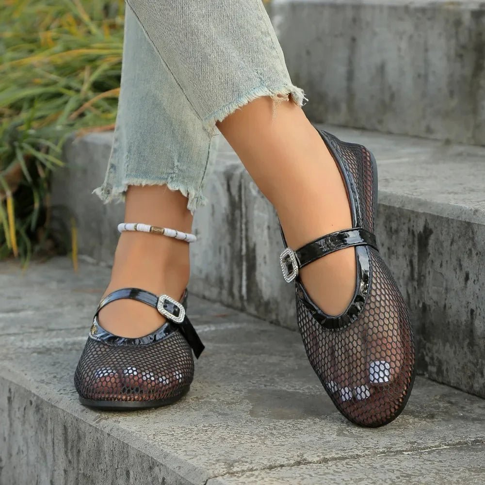 SOERA Elena Round - Toe Ballet Flats - Shoes -  Black 38