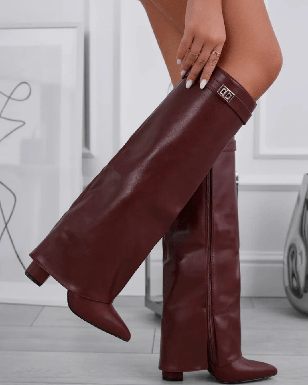 SOERA Monica Leather High Boots - Shoes -  Burgundy Leather 35