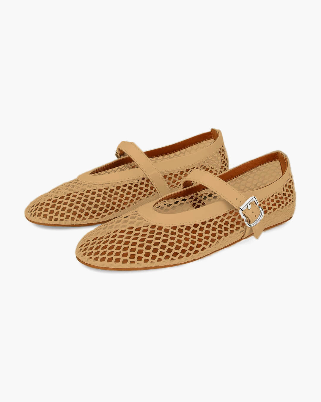 SOERA Rebecca Mesh Ballet Flats - Shoes -  Beige 36