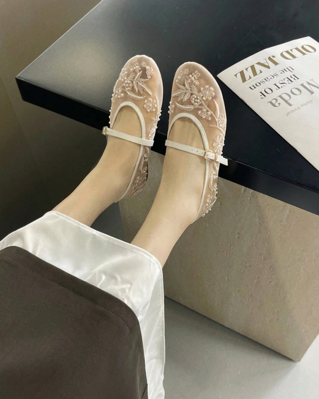 SOERA Sarah Beaded Mesh Ballet Flats - Shoes - 1005008967967408-;dt1769670009968919610 39