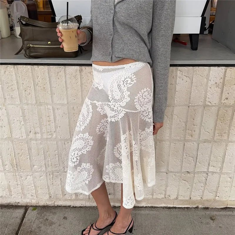 SOERA Sabrina Paisley Lace Midi Skirt - Skirt - SOERA-570755-DEF-OS-98788 M